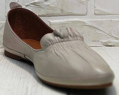 Красивые туфли балетки лодочки на низком ходу Wollen G036-1-1545-297 Vision.