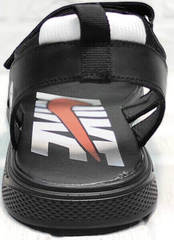 Мужские кожаные сандалии босоножки с открытой пяткой Nike 40-3 Leather Black.