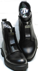 Женские ботинки с молнией спереди Tina Shoes 292-01 Black.