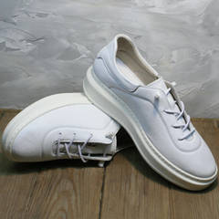 Модные белые кроссовки женские кожаные Rozen M-520 All White.