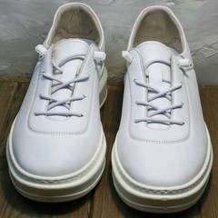 Женские белые кеды кроссовки без шнурков Rozen M-520 All White.