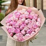 Photo of Luxurious bouquet of 55 pink peonies «Delicate Pearls»