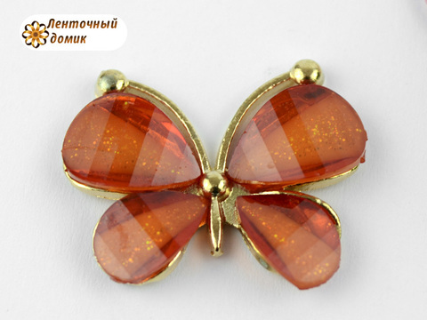 Декор Бабочки из камней оранжевые (уценка)