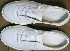 Модные кроссовки белые женские кожаные Rozen M-520 All White.
