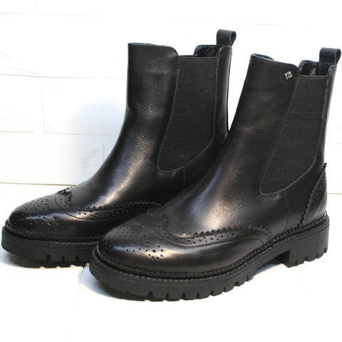 Ботинки женские Jina 7113 Leather Black