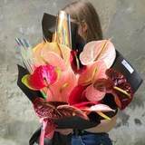 Photo of Bright mix of anthuriums