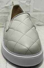 Красивые слипоны туфли без каблука Alpino 21YA-Y2859 Cream.