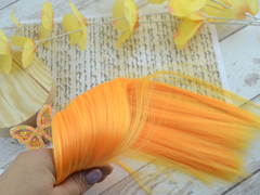 Треси для бантиків та ляльок, довжина волосся 35 см помаранчеві