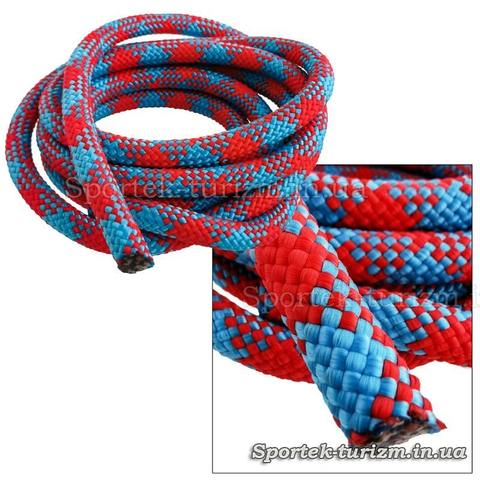 Скакалка для художественной гимнастики сине-красная (2,9 м)