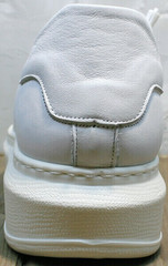Белые кожаные кроссовки женские для ходьбы Rozen M-520 All White.