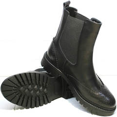 Осенняя обувь женская Jina 7113 Leather Black