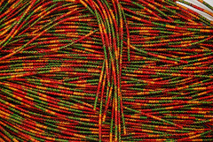 Фигурная канитель "Бамбук"  мульти "Индия" 2,1мм