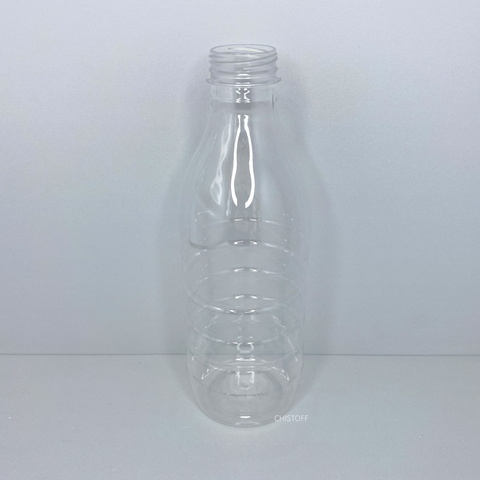 Бутылка 1 л с широким горлом ø 38 мм прозрачная