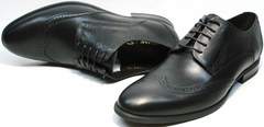 Модельные туфли мужские под костюм Ikos 1157-1 Classic Black.