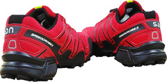 Легкие дышащие кроссовки демисезонные мужские Salomon Speedcross 3 A-2054 Red Black.