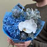 Photo of Snowy bouquet in blue shades «Winter Night»