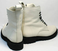 Белые ботинки высокие женские зимние Ari Andano 740 Milk Black.