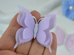 Заготовки для метеликів з блискучої органзи бузкові (на 2 метелика)