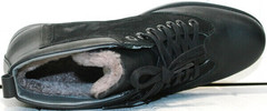 Черные кожаные ботинки на шнуровке мужские Luciano Bellini 6057-58K Black Leathers & Nubuk.