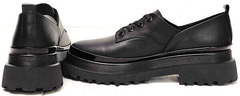Модные осенние туфли женские на низком ходу Marani magli M-237-06-18 Black.