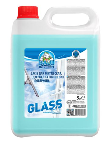 Засіб для миття скла, дзеркал та глянсових поверхонь BALU GLASS 5 л