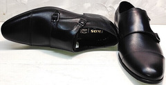 Классические черные туфли с пряжкой мужские. Ikoc 2205-1 BLC.