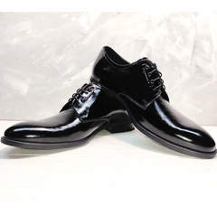 Лаковые туфли дерби Ikoc 2118-6 Patent Black Leather