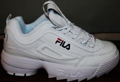 Кожаные кроссовки Fila Disruptor 2 all white RN-91175