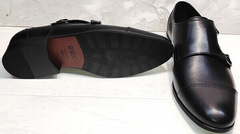 Удобные красивые туфли черные классика мужские Ikoc 2205-1 BLC.