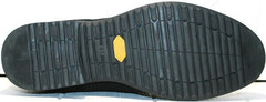 Кожаные мужские зимние ботинки на толстой подошве Luciano Bellini 6057-58K Black Leathers & Nubuk.