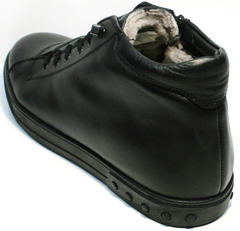 Кожаные зимние ботинки мужские черные Ridge 6051 X-16Black