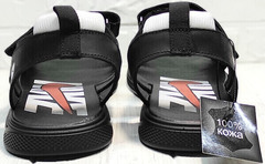 Удобные босоножки сандалии с открытой пяткой мужские Nike 40-3 Leather Black.