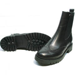 Ботинки женские демисезонные кожаные Jina 7113 Leather Black