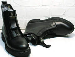 Грубые женские осенние ботинки Tina Shoes 292-01 Black.