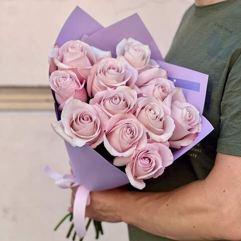 11 Secret Garden roses in a bouquet «Romantic Riddle», Flowers: Rose, 11 pcs.