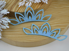 Декор Діадема пелюстки світло блакитна № 5