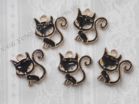 Металлический декор Черная кошка