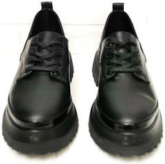 Закрытые туфли женские на шнурках Marani magli M-237-06-18 Black.