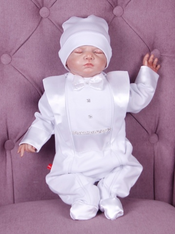Нарядный костюм для малыша Смокинг белый