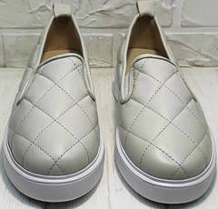 Кожаные туфли кеды женские лето Alpino 21YA-Y2859 Cream.