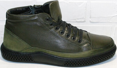 Теплые кеды ботинки мужские Luciano Bellini BC2803 TL Khaki.