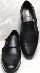 Модельные туфли мужские кожаные черные Ikoc 2205-1 BLC.