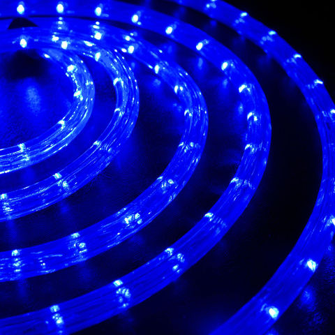 Набор круглого шланга дюралайт 10 м LED синий цвет