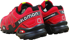 Модные кроссовки водонепроницаемые мужские Salomon Speedcross 3 A-2054 Red Black.