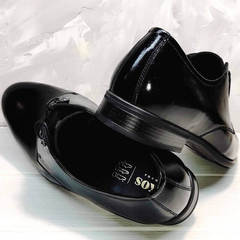 Мужские стильные туфли кожаные Ikoc 2118-6 Patent Black Leather.