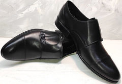 Черные кожаные туфли классические Ikoc 2205-1 BLC.