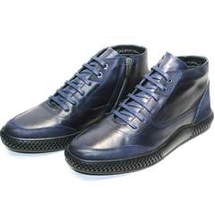 Демисезонные ботинки осень зима мужские Luciano Bellini BC2802 L Blue.