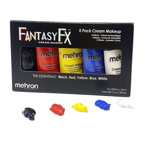Набір гриму на водній основі Mehron Makeup Fantasy FX Cream Makeup - 5 кольорів по 30 мл
