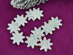 Вирубка Зірочка на фетрі біла (десяток)