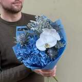 Photo of Snowy bouquet in blue shades «Winter Night»